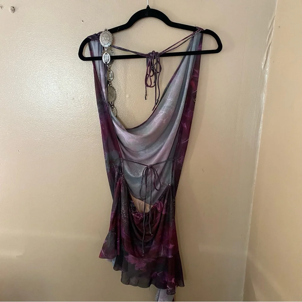 Jaded London Purple Floral Mini Dress - Picture 14 of 14